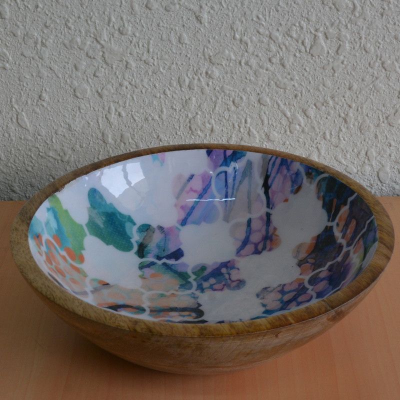 StyleMyWay Wooden Serving Bowl Keep Dry  (Pack of 1, Multicolor)