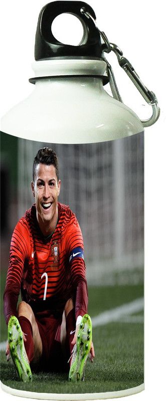 ShopBuzz Cristiano Ronaldo Sipper Bottle 600 ml Bottle  (Pack of 1, Multicolor, Steel)