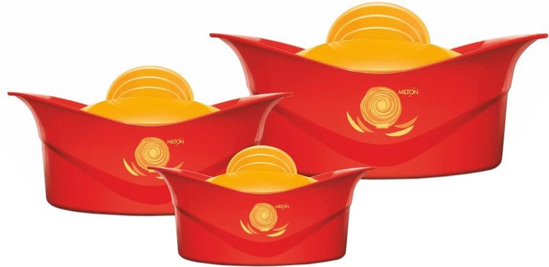 MILTON Regalia Pack of 3 Thermoware Casserole Set  (420 ml, 810 ml, 1340 ml)