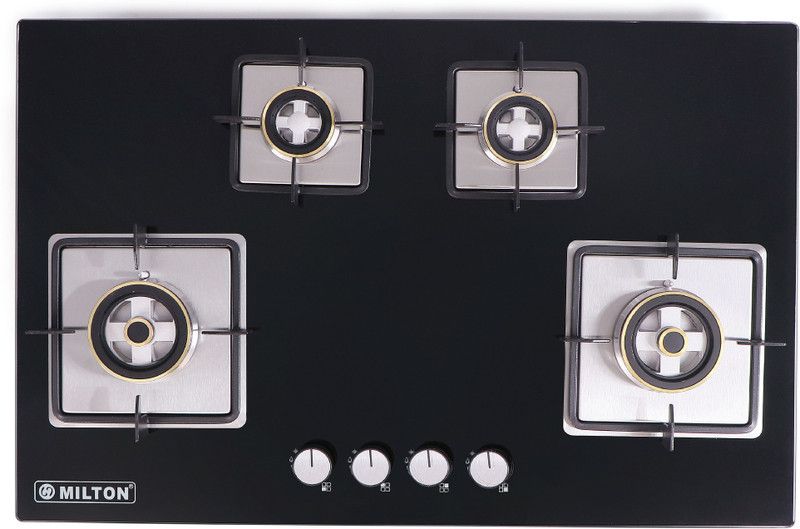 MILTON Glass Automatic Hob  (4 Burners)