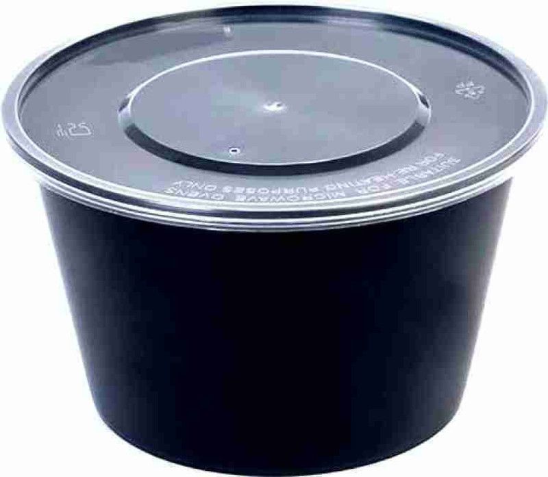 Tausif Creation Polypropylene Grocery Container - 300 ml  (Pack of 50, Black)