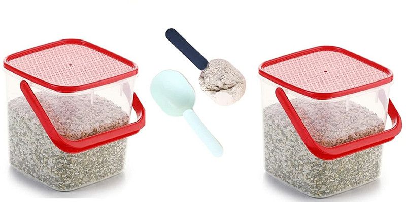 COROFFY Plastic Grocery Container - 5 L  (Pack of 2, Multicolor)