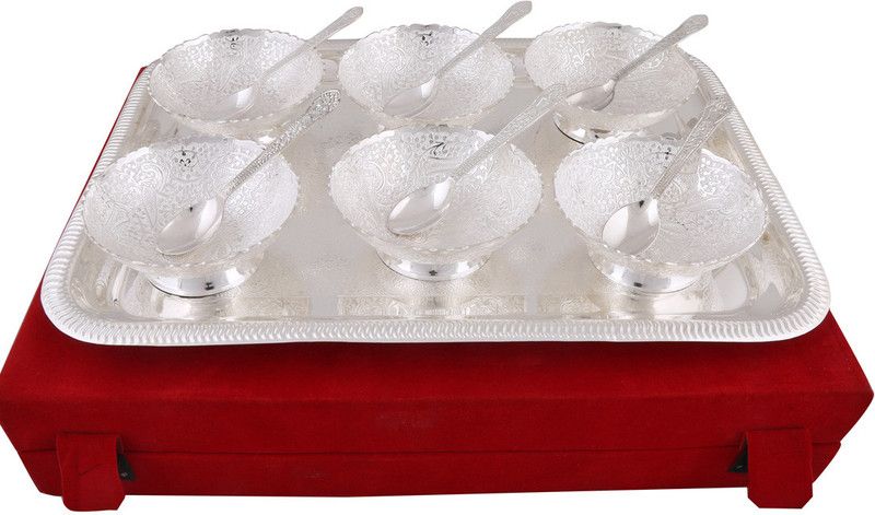 hand-e-Crafts Tray, Spoon, Bowl Serving Set  (Pack of 13)