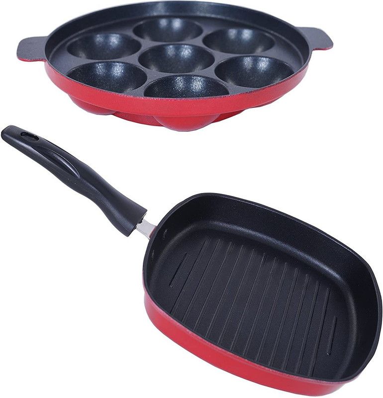 NIRLON Non-Stick Coated Cookware Set  (PTFE (Non-stick), Aluminium, 2 - Piece)