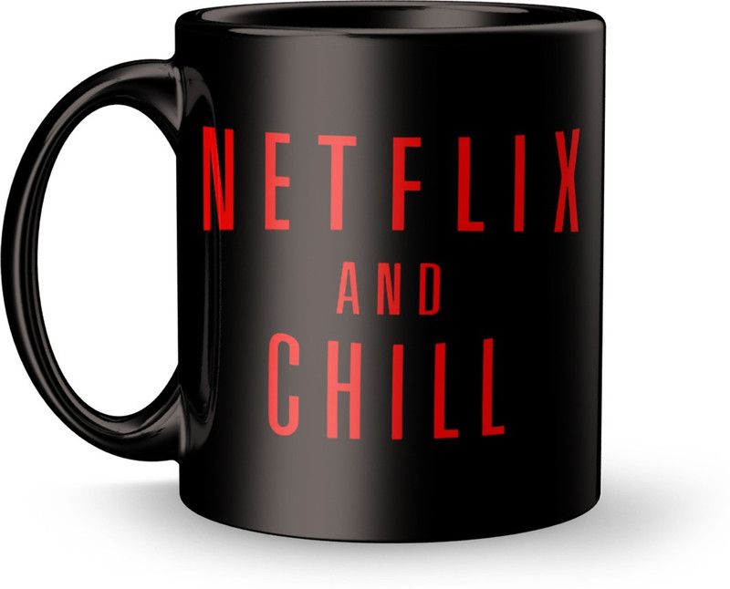 Coffee (NET FLIX AND CHILL ) Design print gift for FriendGift for friend, Gi Ceramic Coffee Mug  (320 ml)
