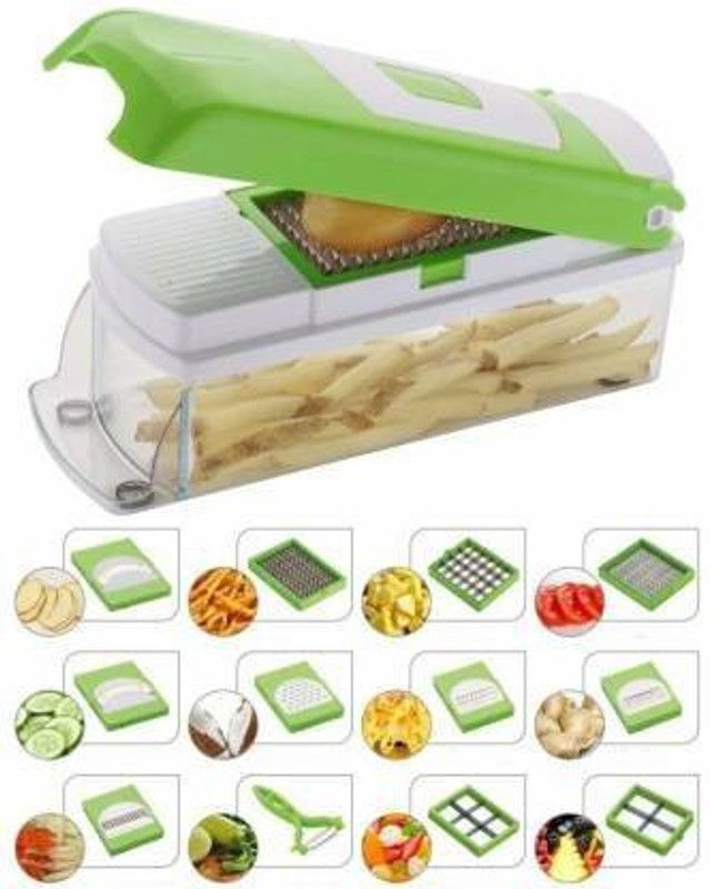 Bahuchar Vegetable and Fruit Chipser/Fruit Chopper/Potato Slicer/Salad Cutter machine Vegetable & Fruit Grater & Slicer  (1 slicer, 11 blades)