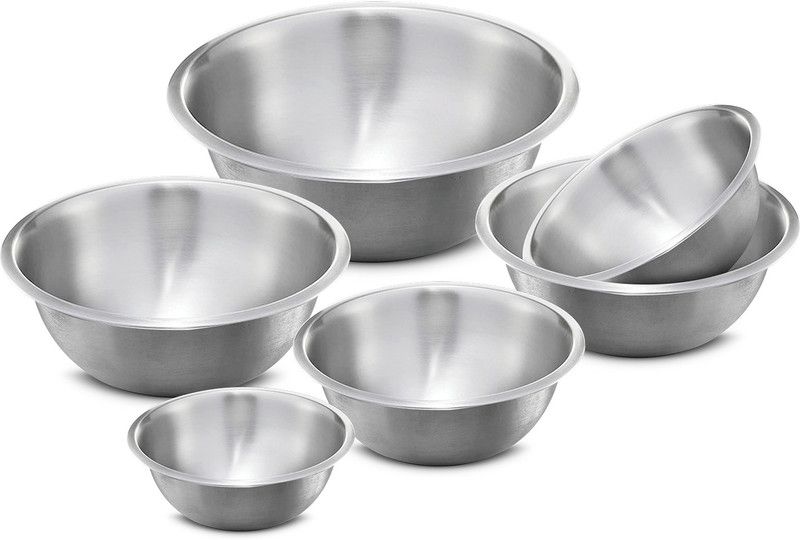 Urban Chef Stainless Steel Deep Mixing Bowl Set - 6 Pcs Set Stainless Steel Mixing Bowl  (Steel, Pack of 6)