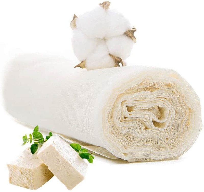 meubels Muslin Off White Cloth for Straining Unbleached Cotton, Natural Ultra Fine Cheese Cloths for Straining Reusable, Making Cheese, Baking and Making Paneer, Jalebi, Sprouts, Straining Soups and Sauces (1 Meter) Strainer  (White Pack of 1)