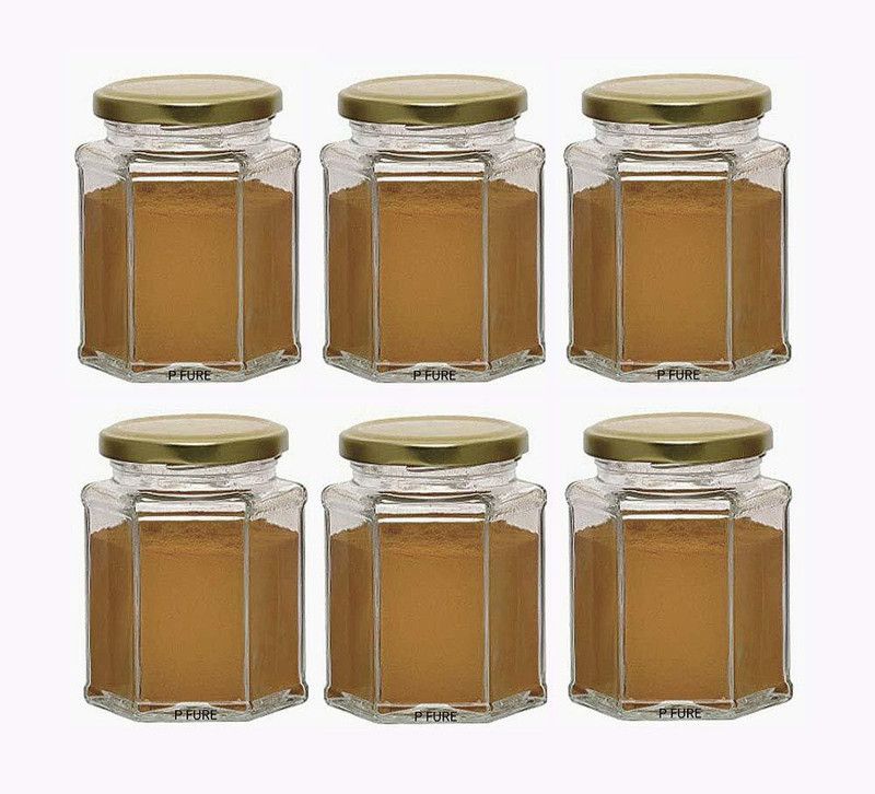 emrics Glass Grocery Container - 250 ml  (Pack of 6, Multicolor)