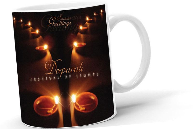 Lifedesign Happy Diwali/Deepawali - Gifting/Self Use Coffee - 2021M447 Ceramic Coffee Mug  (350 ml)