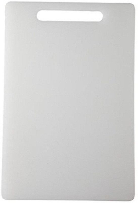 SLINGS ruit And Vegetable Plastic Chopping Or Cutting Board For Kitchen Plastic Cutting Board  (White Pack of 1 Dishwasher Safe)