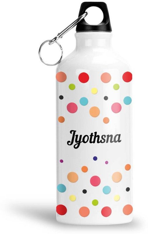 Furnish Fantasy Colorful Dot Aluminium Sipper Bottle - Best Happy Birthday Gift for Kids, Jyothsna 600 ml Flask  (Pack of 1, Multicolor, Aluminium)