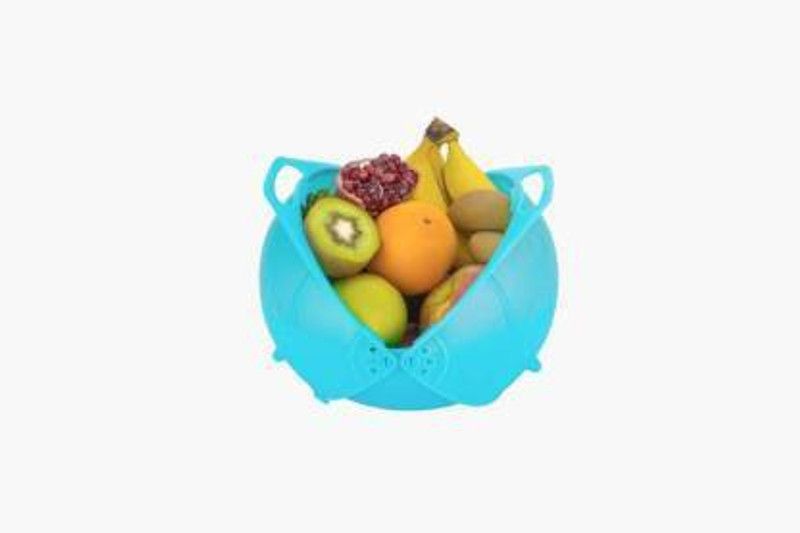 Avkar Crezy Multipurpose Vegetable Colander & Fruit Basket, Fruit & Vegetable Basket Collapsible Colander  (Blue Pack of 1)