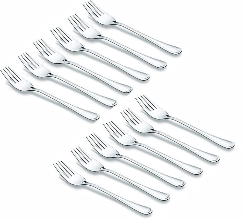 TIARA Royal Stainless Steel Cutlery Dinner Table Fork Length 16.5cm - 12pc Stainless Steel Baby Fork Set  (Pack of 12)