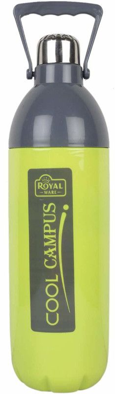 Lexmyne Cool Fresh Double Insulated Wall With Handle 2000ML Water Bottle 2000 ml Bottle 2000 ml Bottle  (Pack of 1, Green, Steel)
