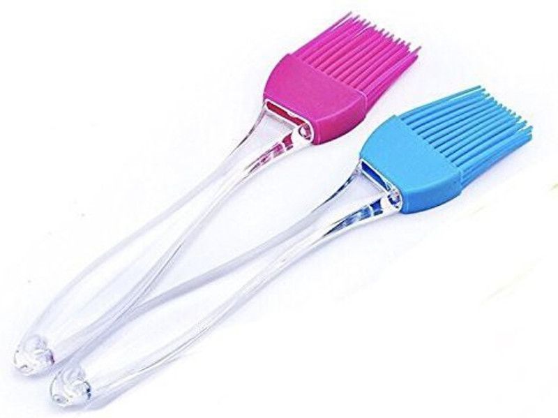 Eopzo Set of 2 Kitchen Silicon Flat Pastry Brush Multi Purpose Silicon Oil Cooking Brush for Grilling, Tandoor and BBQ Silicon Flat Pastry Brush (Pack of 2) SILICON Flat Pastry Brush  (Pack of 2)