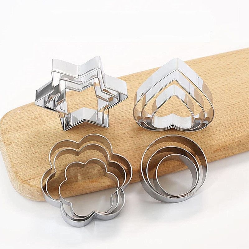 Aaysha Pastry Fruit Molds Stainless Steel Cookie Cutter  (Pack of 4)