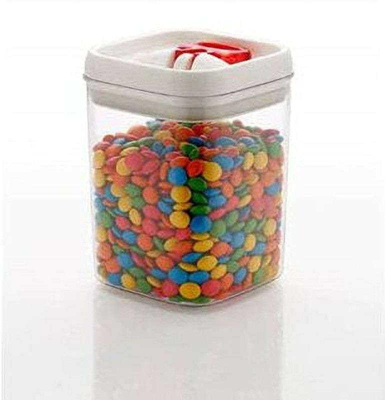 KOOKS Plastic Cookie Jar - 250 ml  (White)