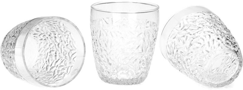 AFAST (Pack of 3) Beverage Tumbler Multipurpose Drinking Glass Set, Glass Set Water/Juice Glass  (330 ml, Glass, Clear)