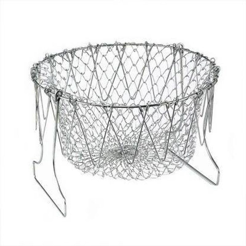 Kmartstore CHEF BASKET Collapsible Strainer  (Steel Pack of 1)