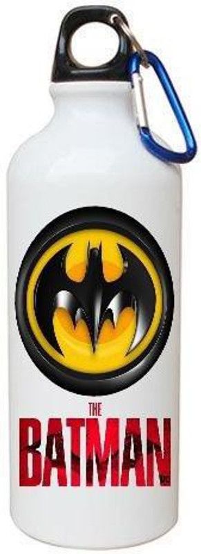 AAACreations DC Batman Aluminium Bottle 600 ml Bottle  (Pack of 1, White, Aluminium)