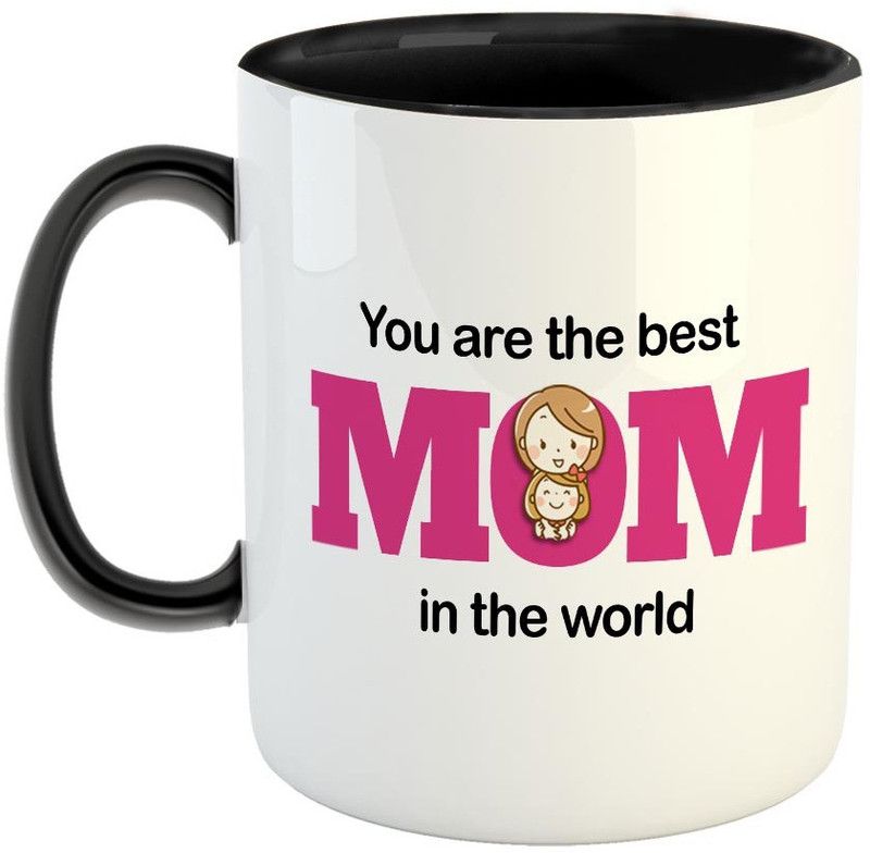 FABTODAY You are the Best Mom in the world Coffee - Best Gift for Mom on Birthday / Mother's Day - Color - Black Ceramic Coffee Mug  (350 ml)