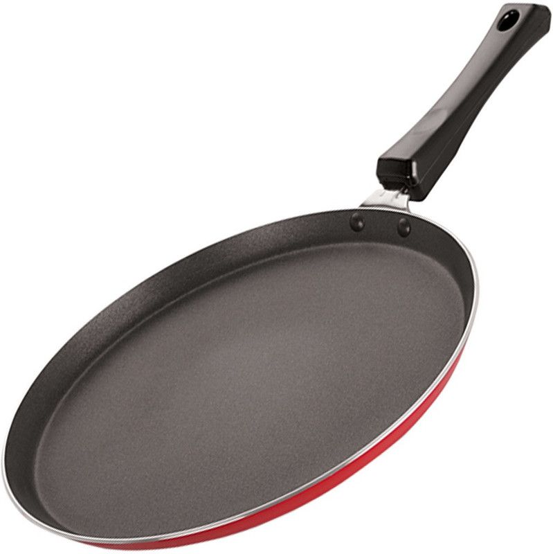 NIRLON Nonstick Dosa Tawa/Griddle, Roti-Chapati Tawa Pan Perfect for Pancakes, Pizza, 5mm Thickness Nonstick Cookware Non Induction Bottom (Red) Tawa 27 cm diameter  (Aluminium, Non-stick)