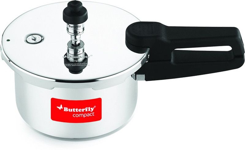 Butterfly compact olc stainless steel 1.5 L Induction Bottom Pressure Cooker  (Stainless Steel)