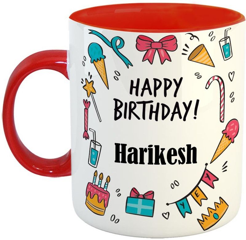 Furnish Fantasy Best Gift for Birthday,Name - Harikesh Ceramic Coffee Mug  (350 ml)
