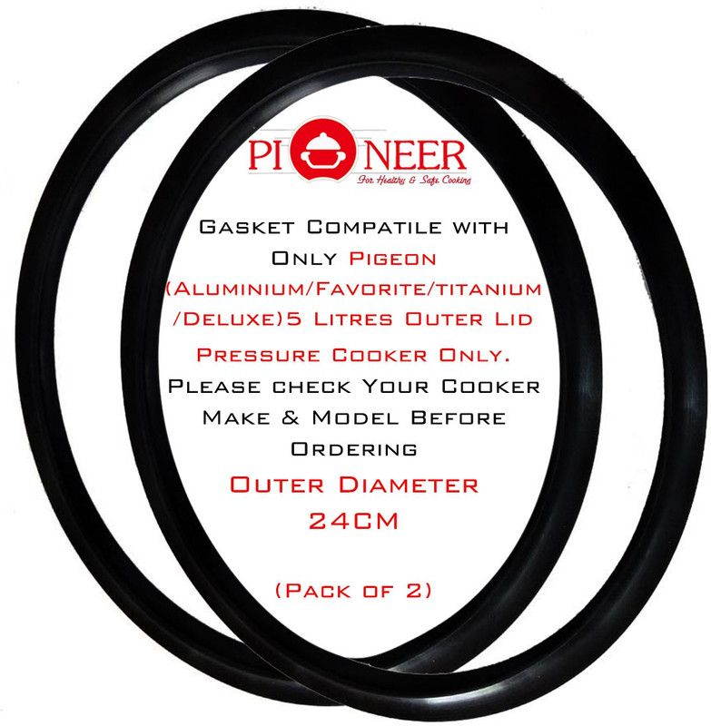 Pioneer Compatible with 5 Litre Pigeon Outer Lid Pressure Cooker(Favourite/Delux/Special/Titanium) 210 mm Pressure Cooker Gasket
