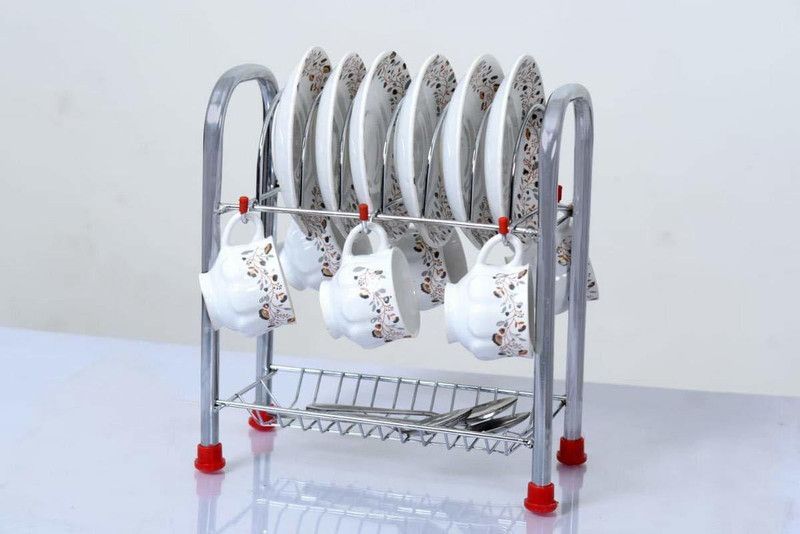 VVG TRADERS Utensil Kitchen Rack  (Steel, Multicolor, Silver)