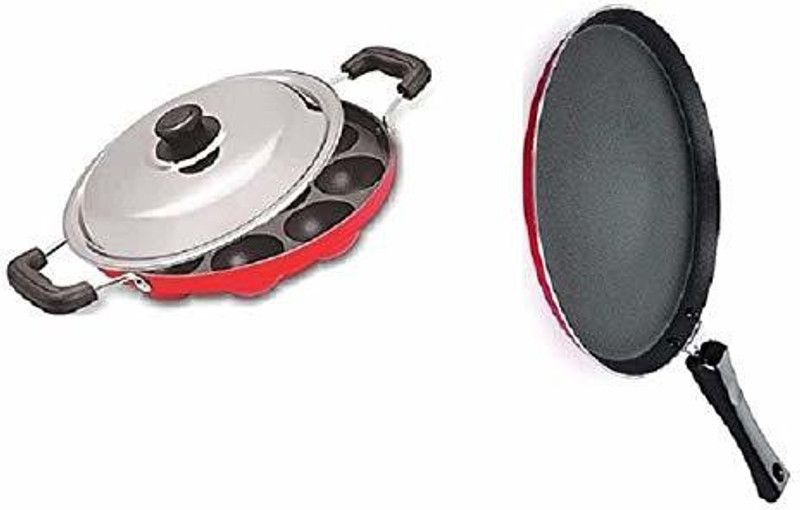 SEREE COOKWARE SET Flat Pan 27 cm diameter 2 L capacity  (Aluminium, Non-stick)