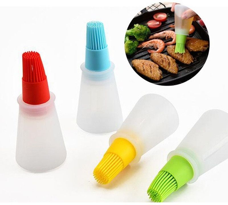 Gresspor Silicone Cooking Oil Bottle With Basting Brush Baking, Grilling Non-Stick Spatula  (Pack of 1)