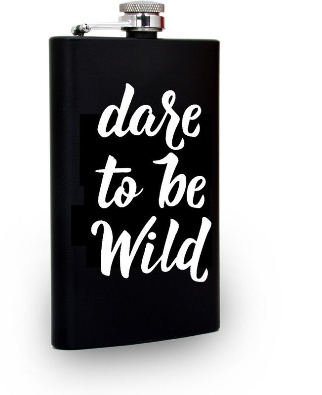 TRAQ DARE TO BE WILD ENGRAVED STAINLESS STEEL POCKET LIQUOR FLASK STAINLESS STEEL Hip Flask  (230 ml)