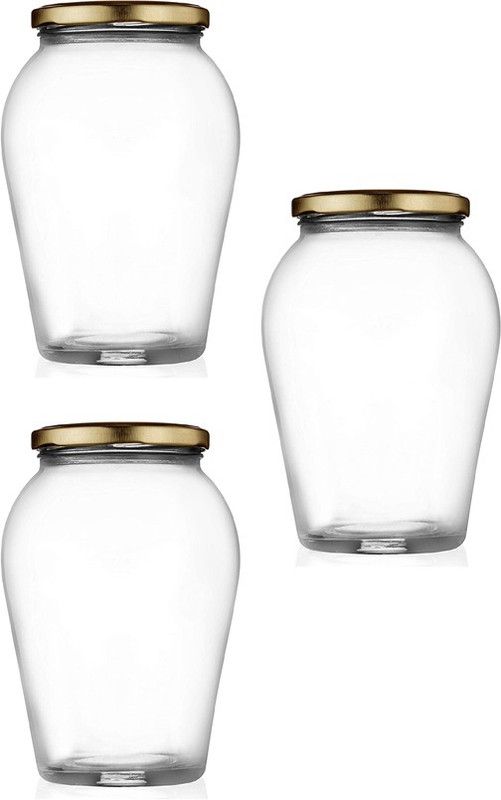 1st Time Glass Milk Container - 300 ml  (Pack of 3, Clear, White)