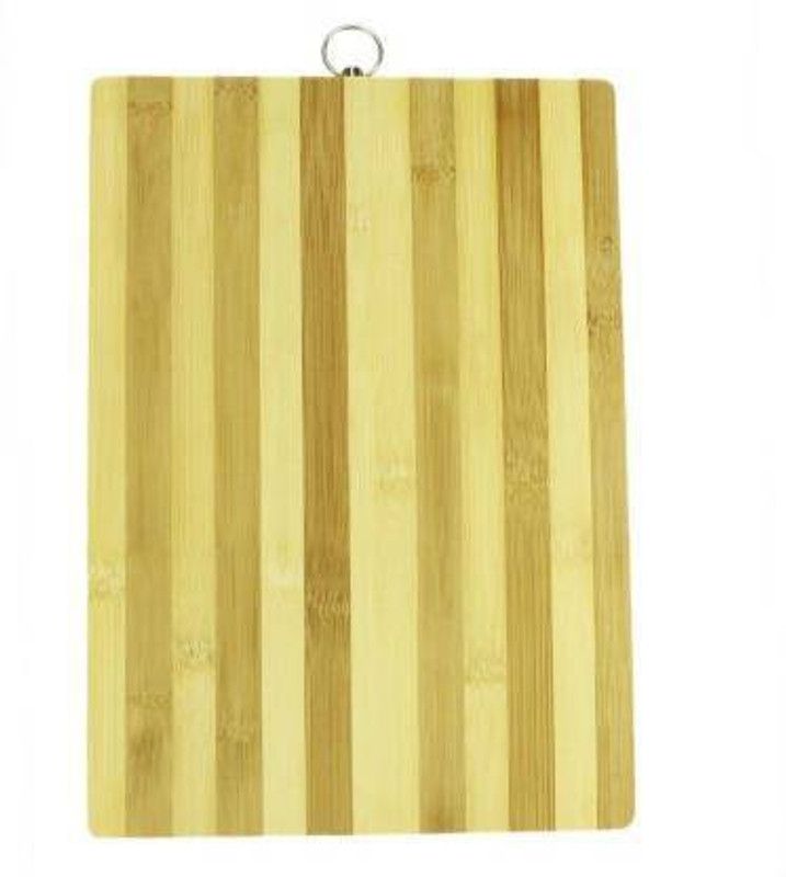 Thakran Premium Quality Size (36 x 26 cm) Natural Bamboo Chopping Board with Handle for Vegetables, Fruits, Meat Wooden Cutting Board  (Brown Pack of 1 Dishwasher Safe)