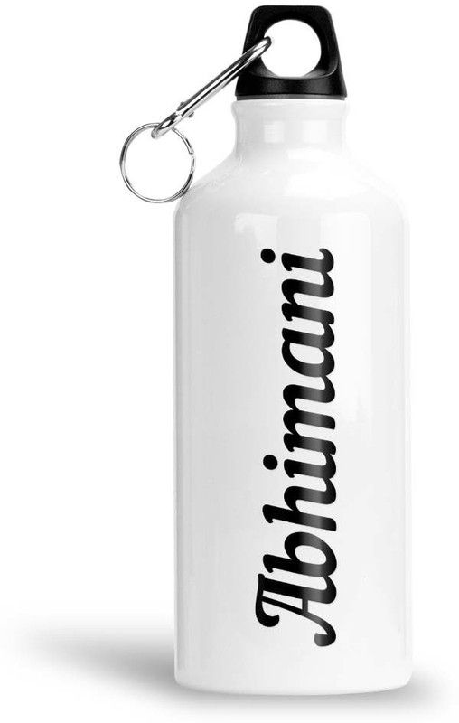 Furnish Fantasy Aluminium Water Bottle 750ml-Best Gift for Happy Birthday, Return Gift, Abhimani 750 ml Bottle  (Pack of 1, White, Aluminium)
