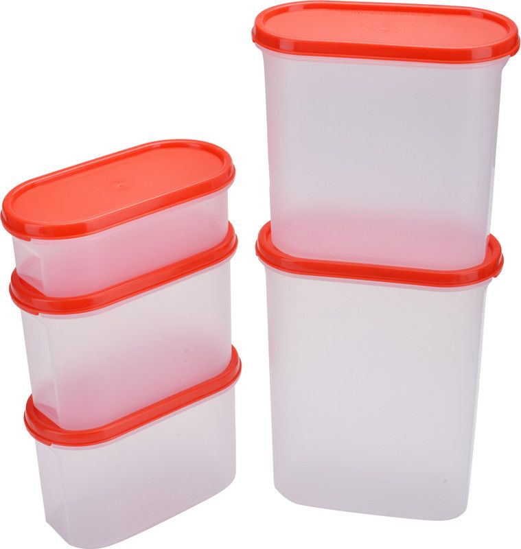 Cutting EDGE Plastic Grocery Container - 7125 ml  (Pack of 5, Red)