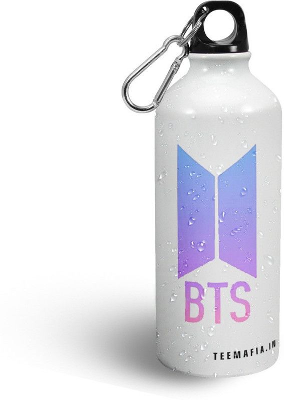 Tee Mafia SIPPER BTS _PURPLE 330 ml Bottle  (Pack of 1, White, Aluminium)