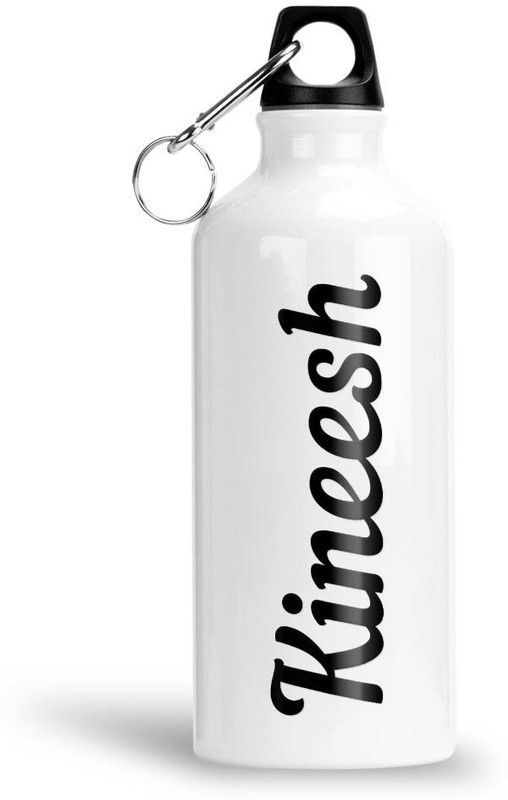 Furnish Fantasy Aluminium Water Bottle 750ml-Best Gift for Happy Birthday, Return Gift, Kineesh 750 ml Bottle  (Pack of 1, White, Black, Aluminium)