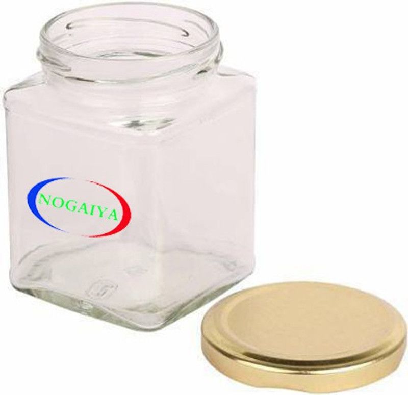 NOGAIYA Glass Utility Container - 350 ml  (Pack of 6, Clear)