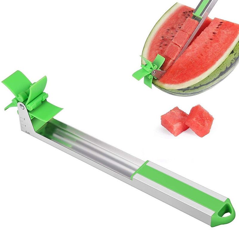 lukzer 1PC Stainless Steel Watermelon Windmill Cutter Slicer Peeler for Fun Fruits Vegetable Salad Quickly Cut Kitchen Tool Set  (Cutter, Slicer)