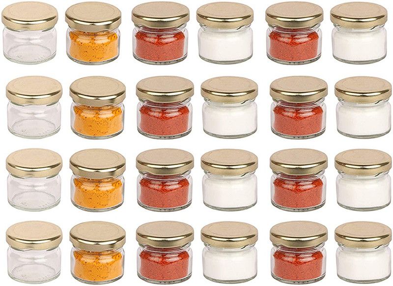 KANDARPURIA Glass Honey Jar - 35 ml  (Pack of 24, Clear)