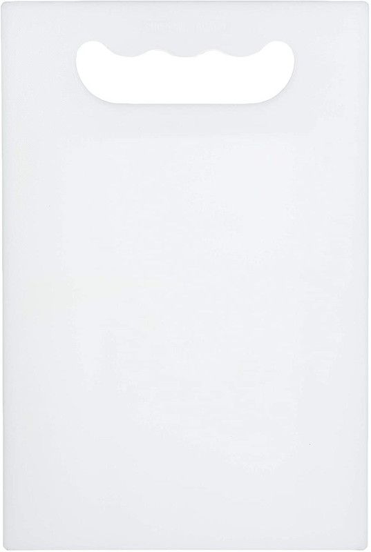 Kamview Rectangular Fruit and Vegetable Chopping/Cutting Board Plastic Cutting Board  (White Pack of 1 Dishwasher Safe)