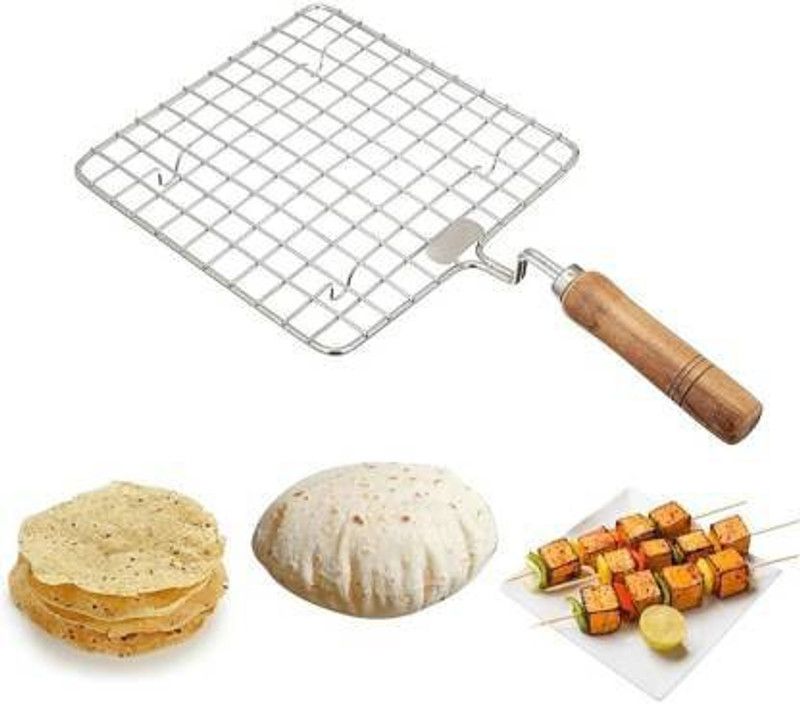 ABOGLINE Stainless Steel Wire Roaster Wooden Handle 2 kg Roaster  (Steel)