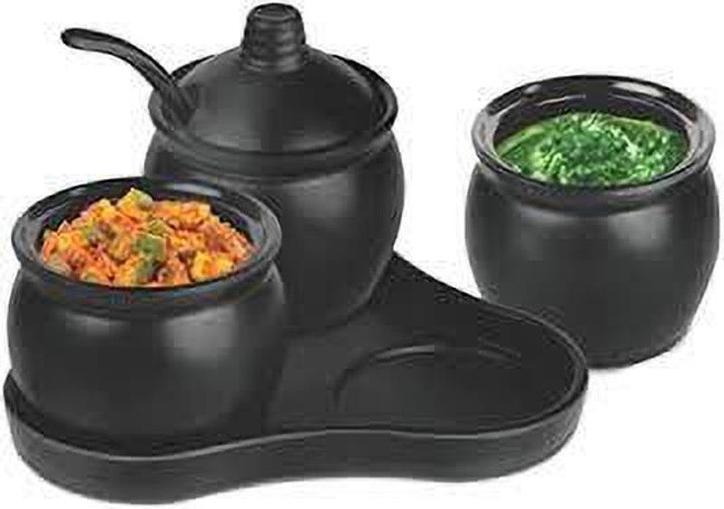 PKMSHO 6 Piece Sauce Set  (Melamine, Black)