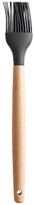 Mobfest Flexible Heat Resistant Basting Brush with Wood Handle for Silicone Flat Pastry Brush  (Pack of 1)