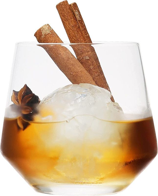 LAKSH FASHION (Pack of 6) WHISKY GLASS 370ML 6PCS Glass Set Whisky Glass  (370 ml, Glass, Clear)
