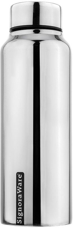 Signoraware Silver Water Bottle 1000 ml Bottle  (Pack of 1, Silver, Plastic)