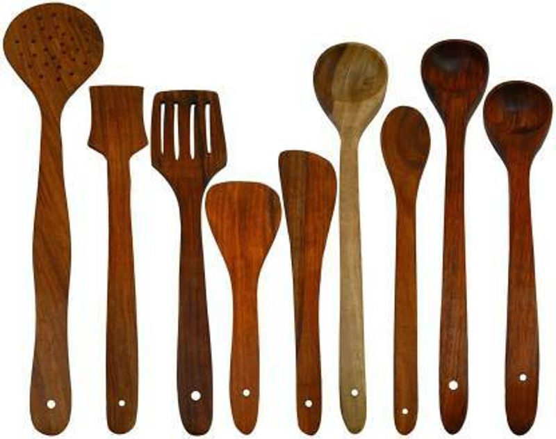 NATIONALDECOR na44 Kitchen Tool Set  (Brown, Cooking Spoon)